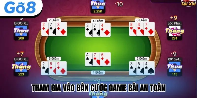 Tham gia vào bàn cược game bài an toàn